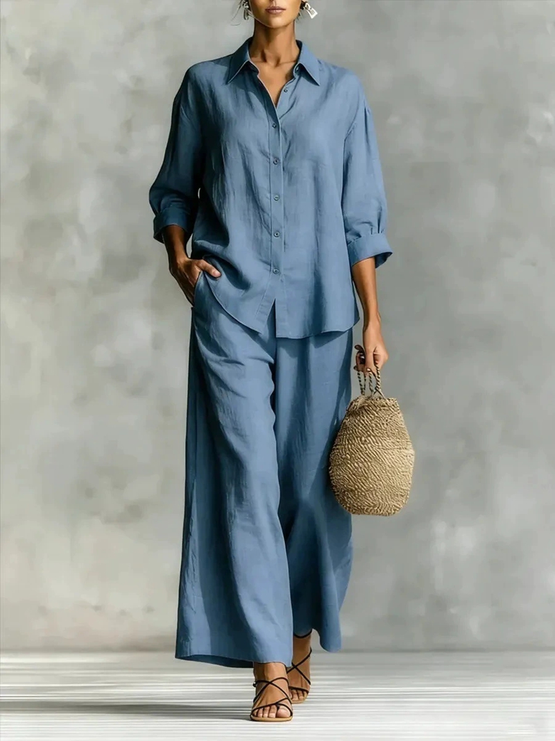 Linen Shirt Breathable - 여성용 새 7부 소매 셔츠 &