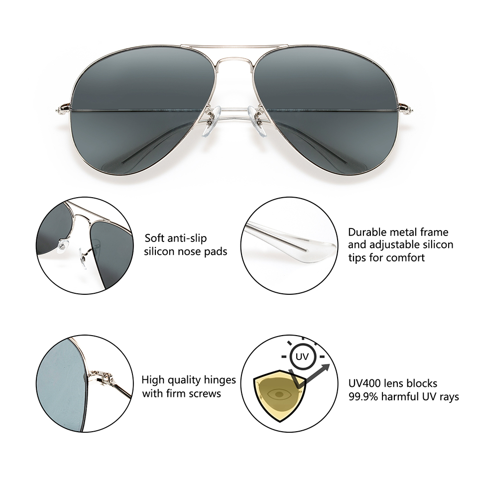 ESNBIE RT 3025 파일럿 미러 선글라스 여성용 - Sunglasses Aviator Polarized 리뷰 및 가격