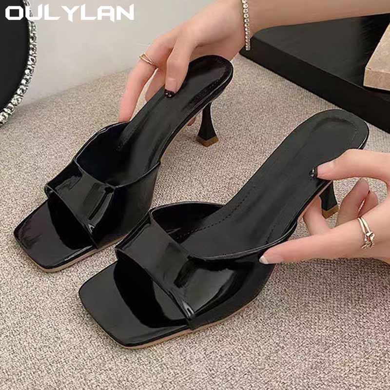 여성 여름 여성 슬리퍼 래커 가죽 하이힐 샌들 플러스  - Casual Sandal Leather 리뷰 및 가격